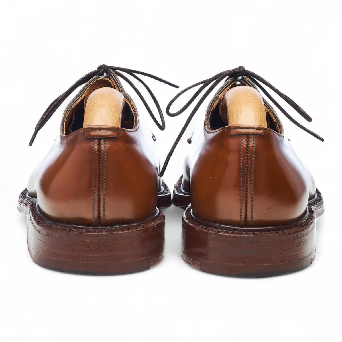 'Shannon' Tan Brown Leather Derby UK 8.5 F