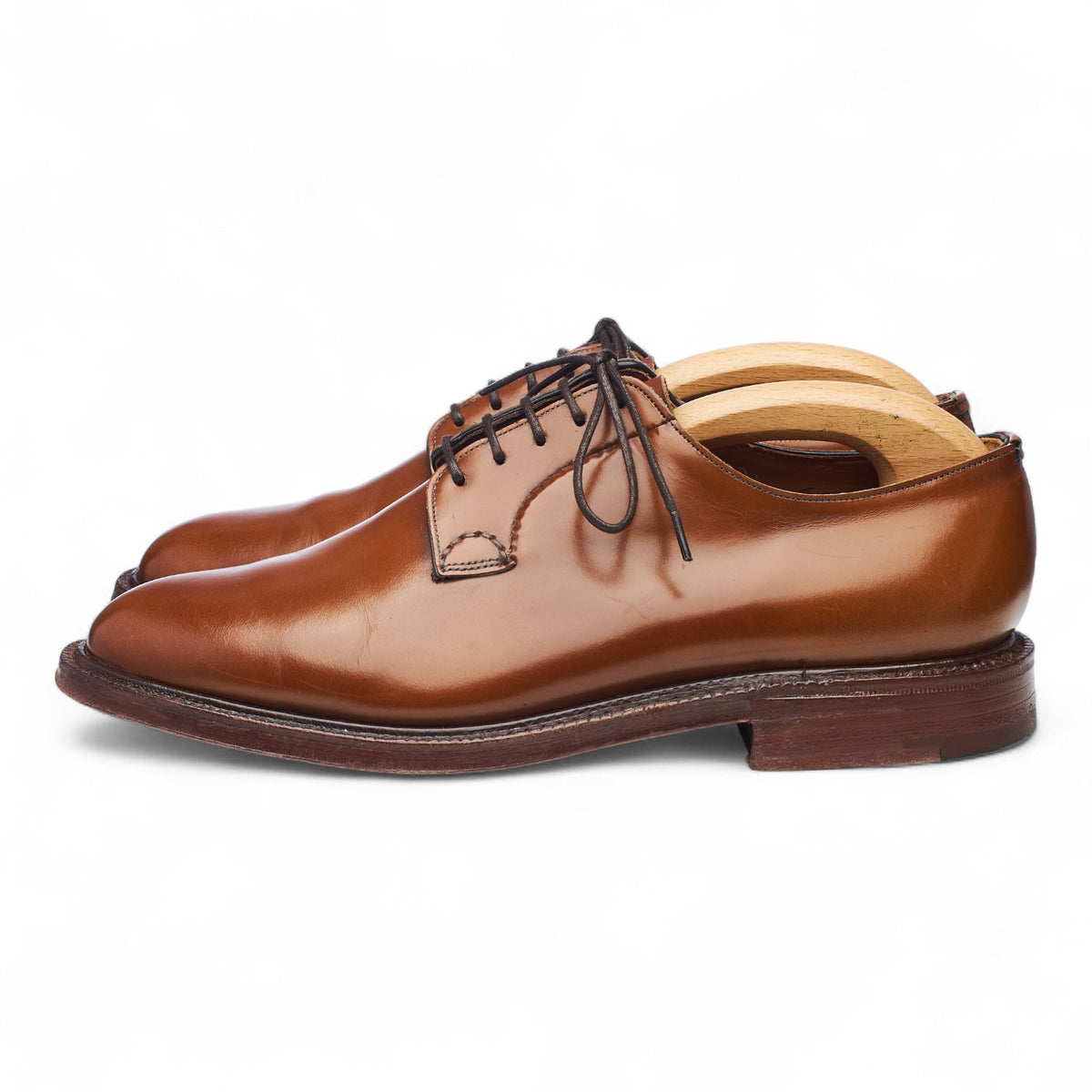 'Shannon' Tan Brown Leather Derby UK 8.5 F