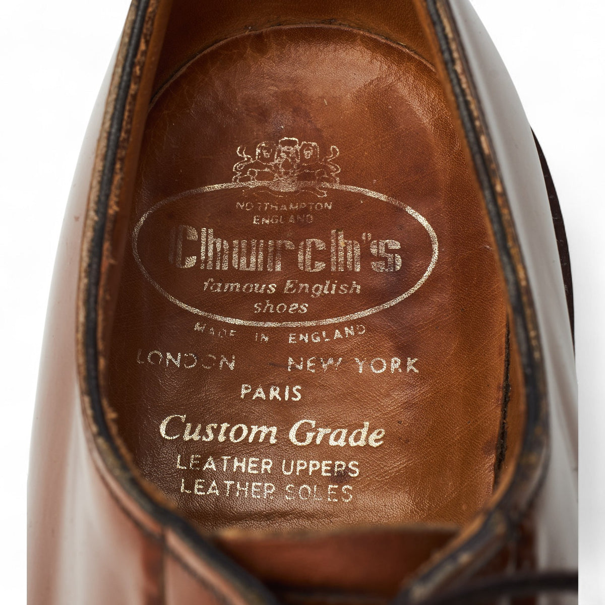 'Shannon' Tan Brown Leather Derby UK 8.5 F