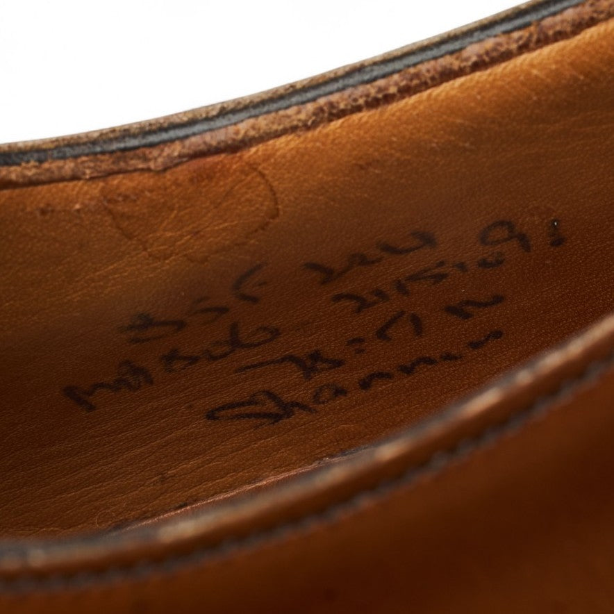 'Shannon' Tan Brown Leather Derby UK 8.5 F