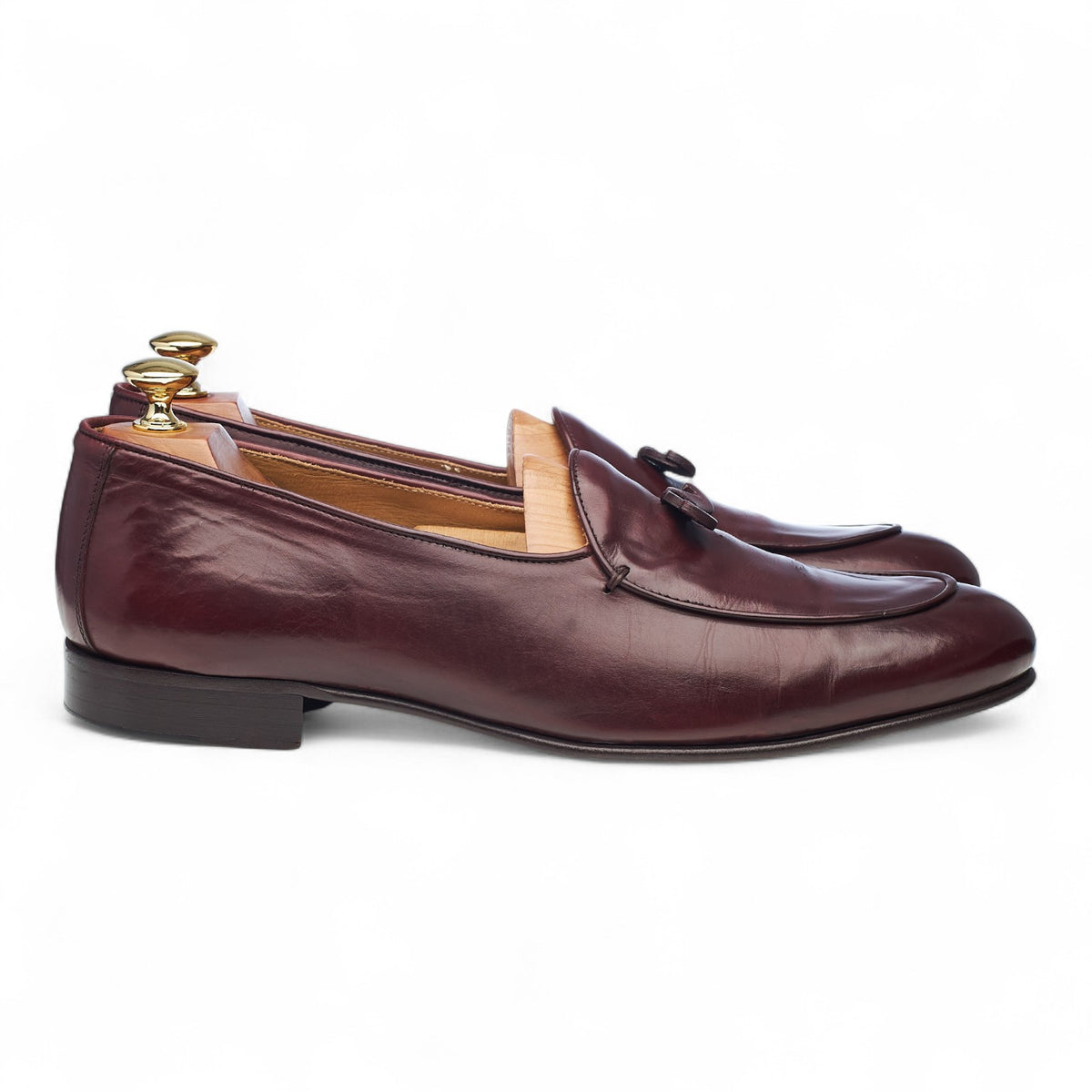 Burgundy Leather Loafers UK 9 EU 43