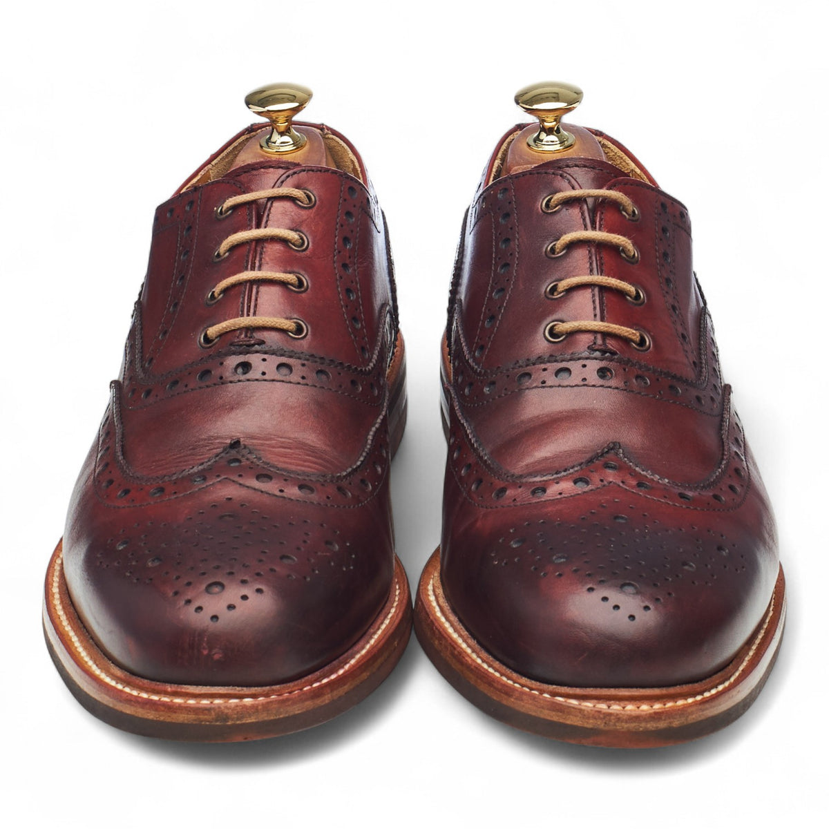 Burgundy Leather Oxford Brogues UK 9
