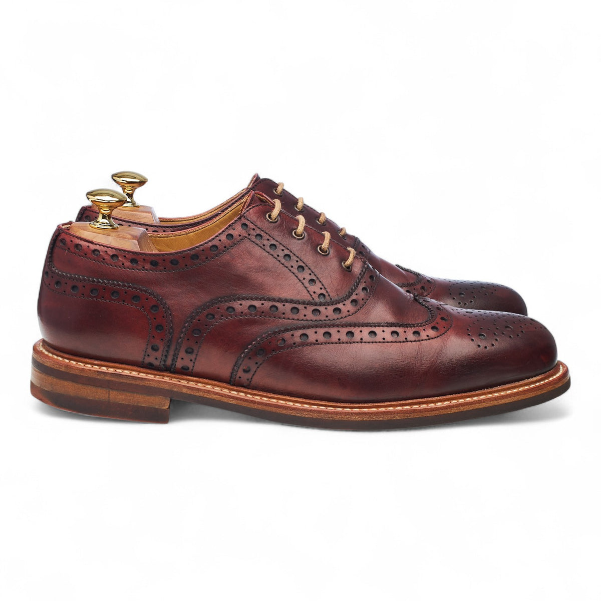 Burgundy Leather Oxford Brogues UK 9