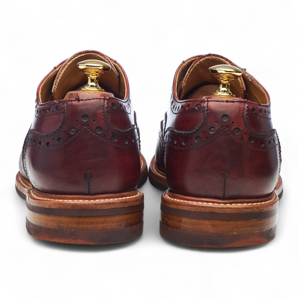 Burgundy Leather Oxford Brogues UK 9
