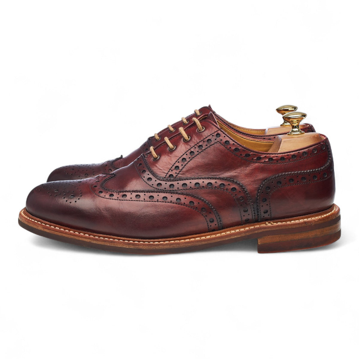 Burgundy Leather Oxford Brogues UK 9