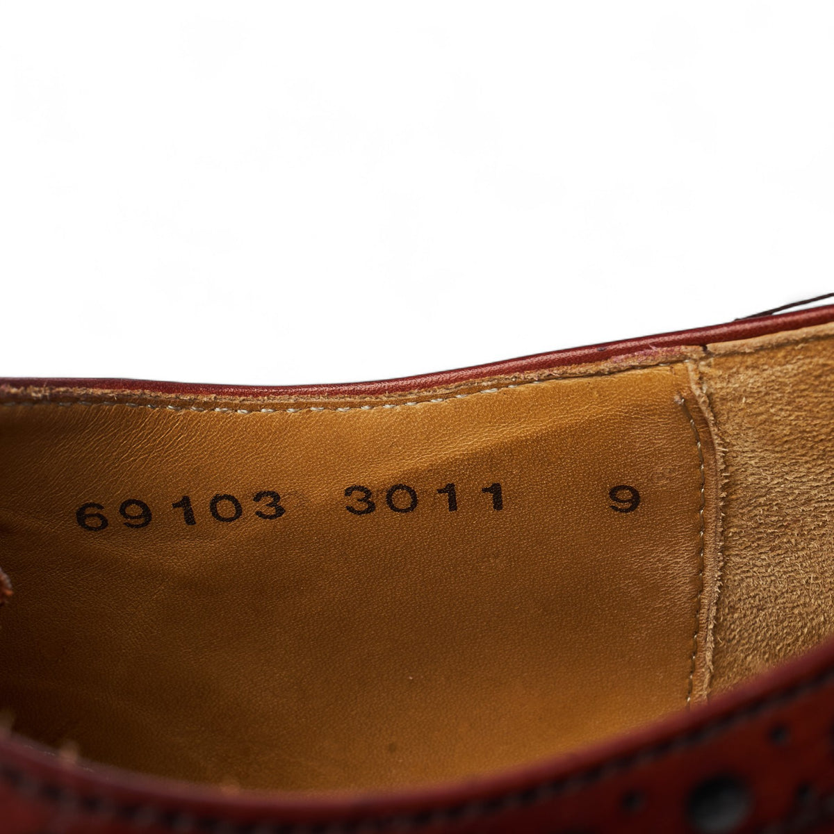 Burgundy Leather Oxford Brogues UK 9