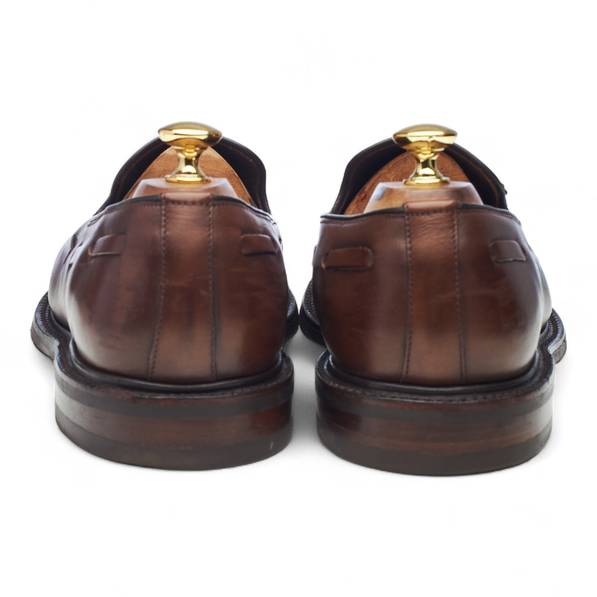 1880 'Nottingham' Dark Brown Leather Tassel Loafers UK 10.5 F