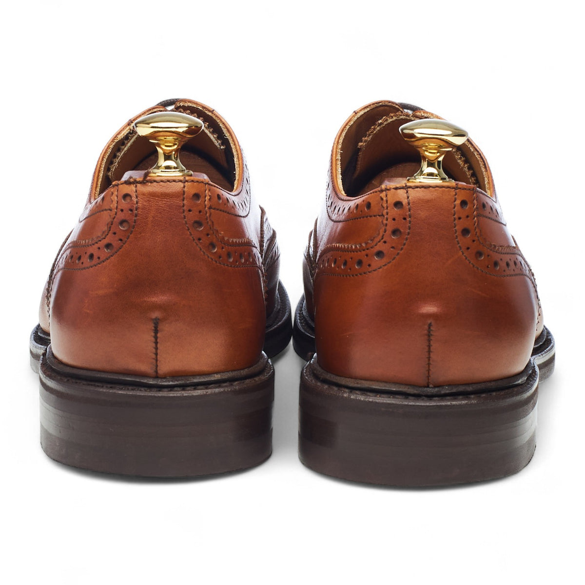 '3818' Tan Brown Leather Oxford Brogues UK 8.5