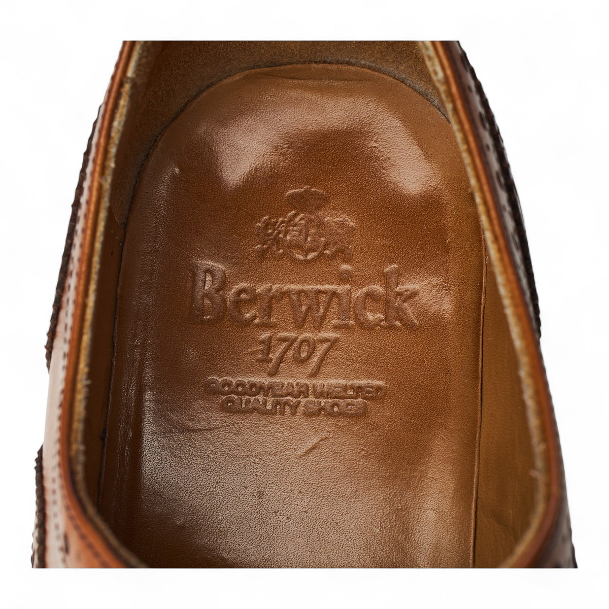 '3818' Tan Brown Leather Oxford Brogues UK 8.5