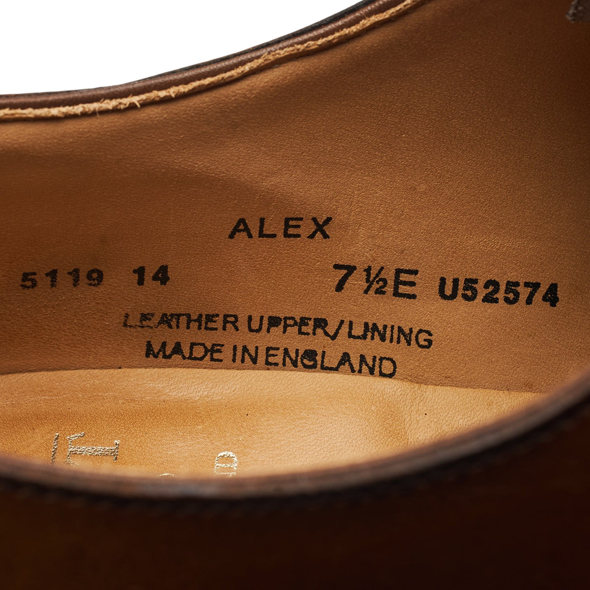 'Alex' Dark Brown Leather Wholecut Oxford UK 7.5 E