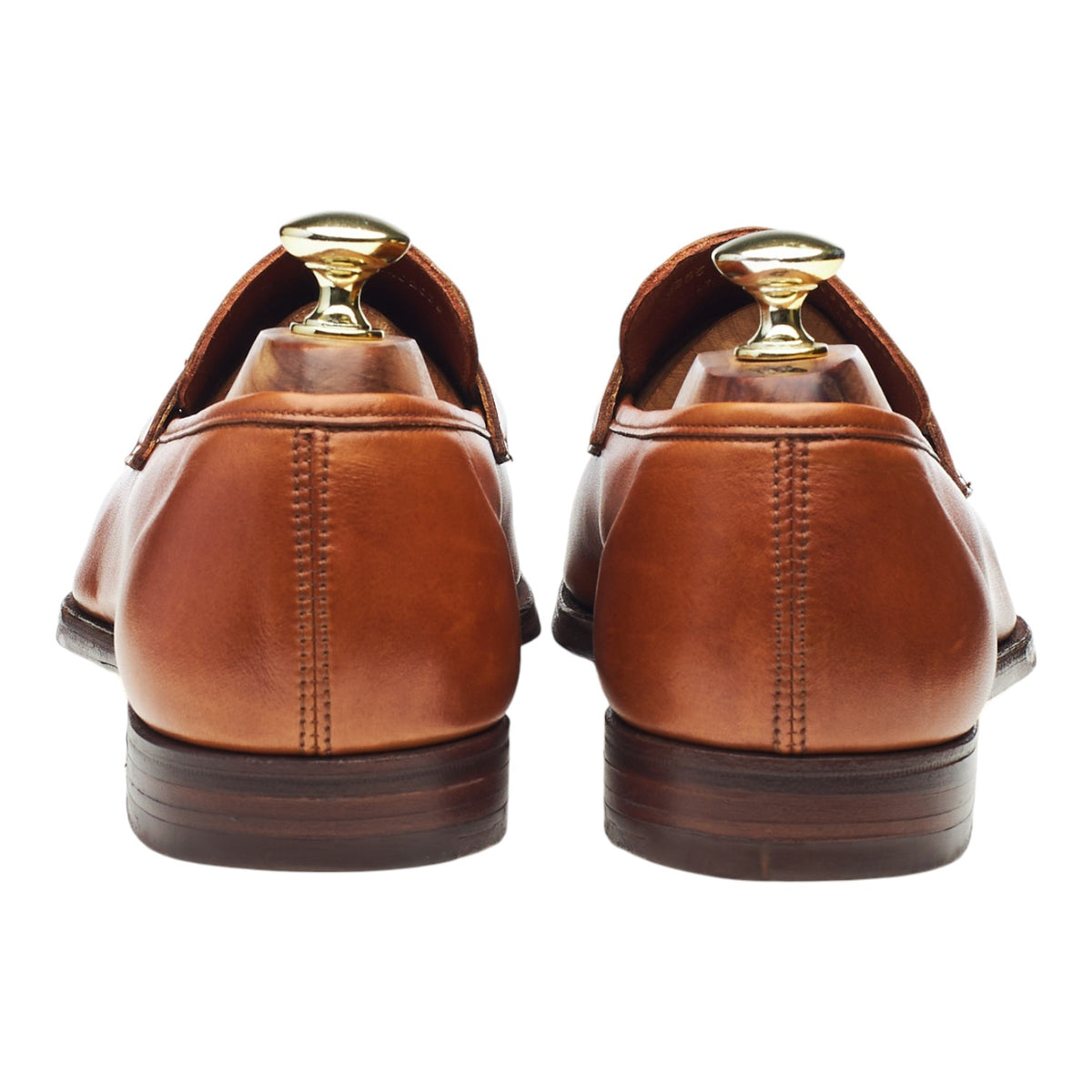 'George' Tan Brown Leather Loafers UK 7.5 E