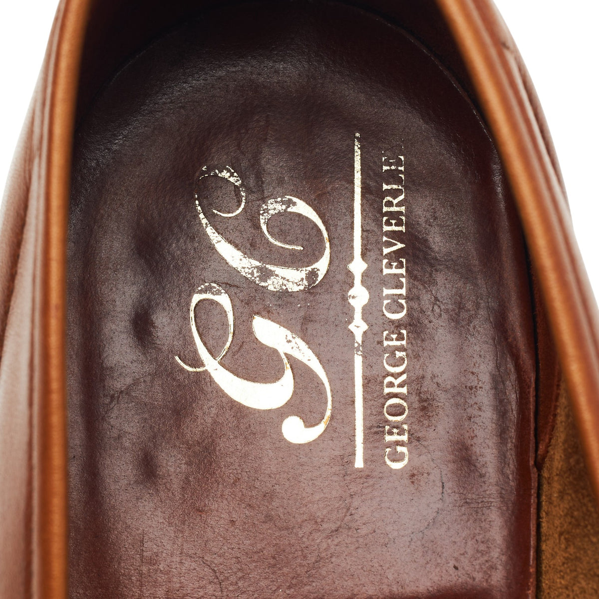 'George' Tan Brown Leather Loafers UK 7.5 E