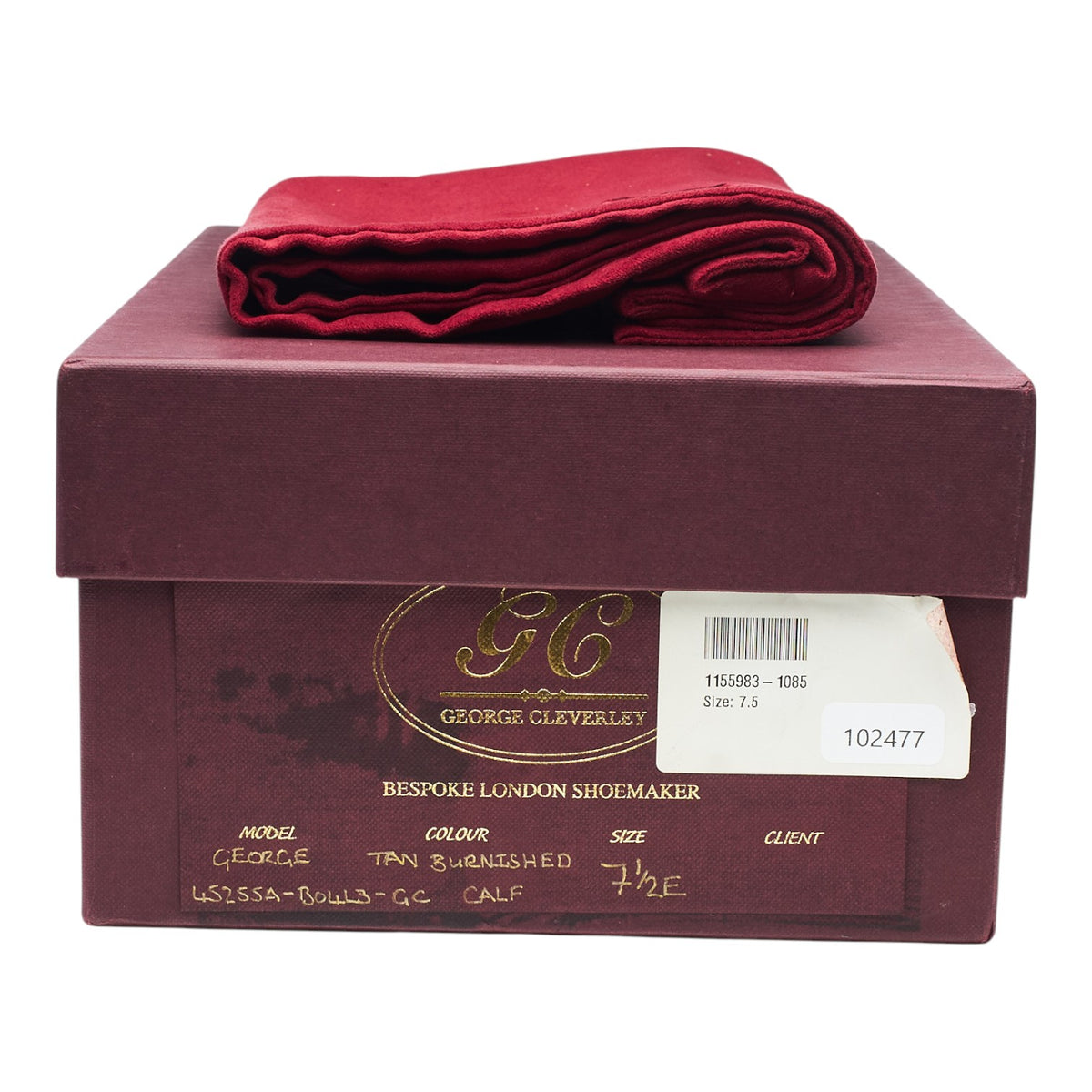 'George' Tan Brown Leather Loafers UK 7.5 E