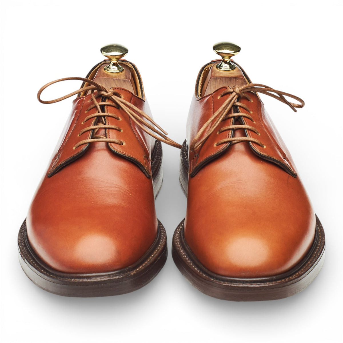 'Shannon' Tan Brown Leather Derby UK 7.5 F