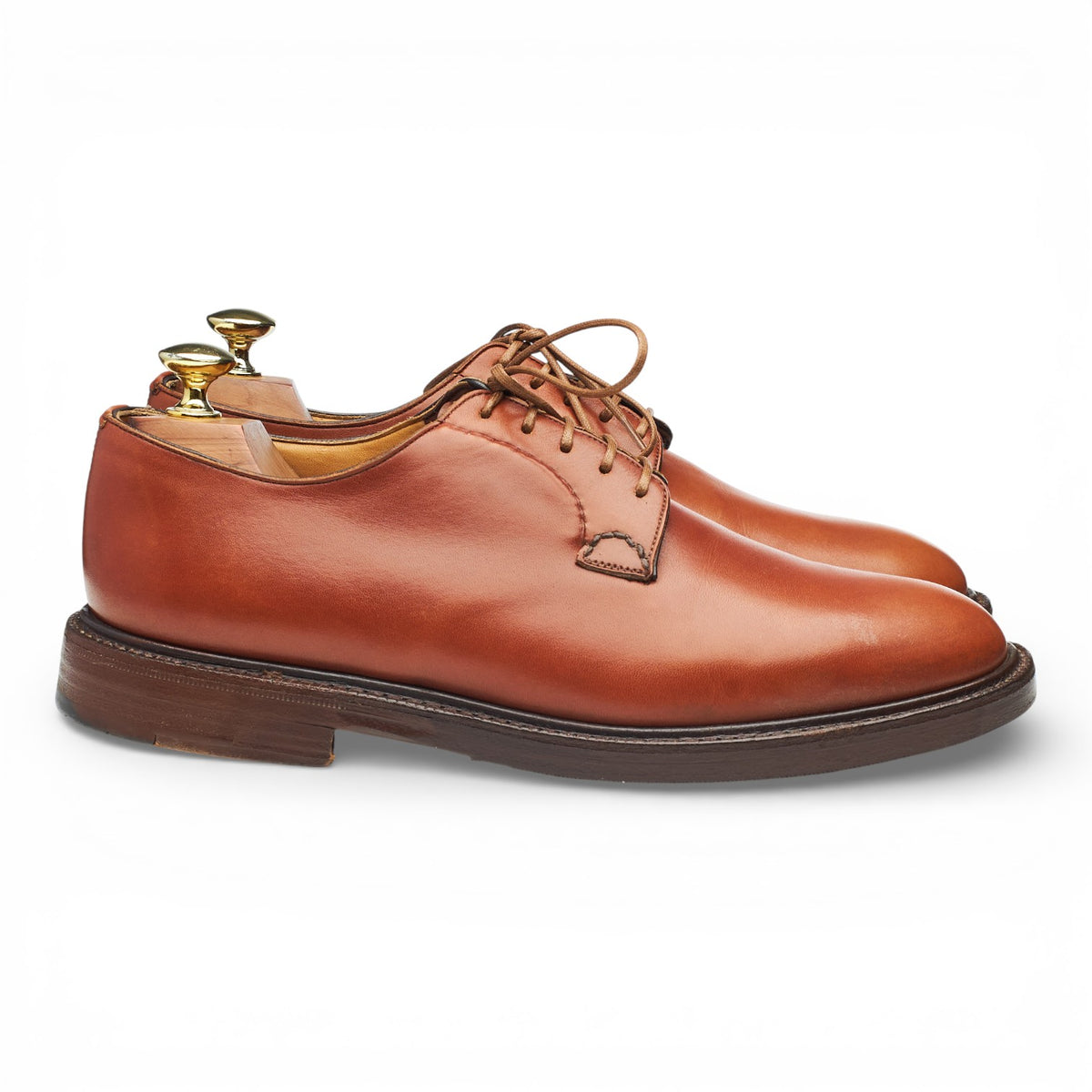 'Shannon' Tan Brown Leather Derby UK 7.5 F