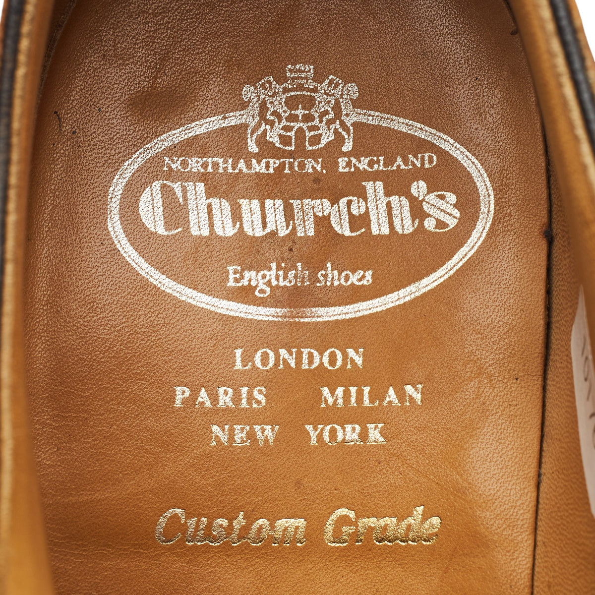'Shannon' Tan Brown Leather Derby UK 7.5 F