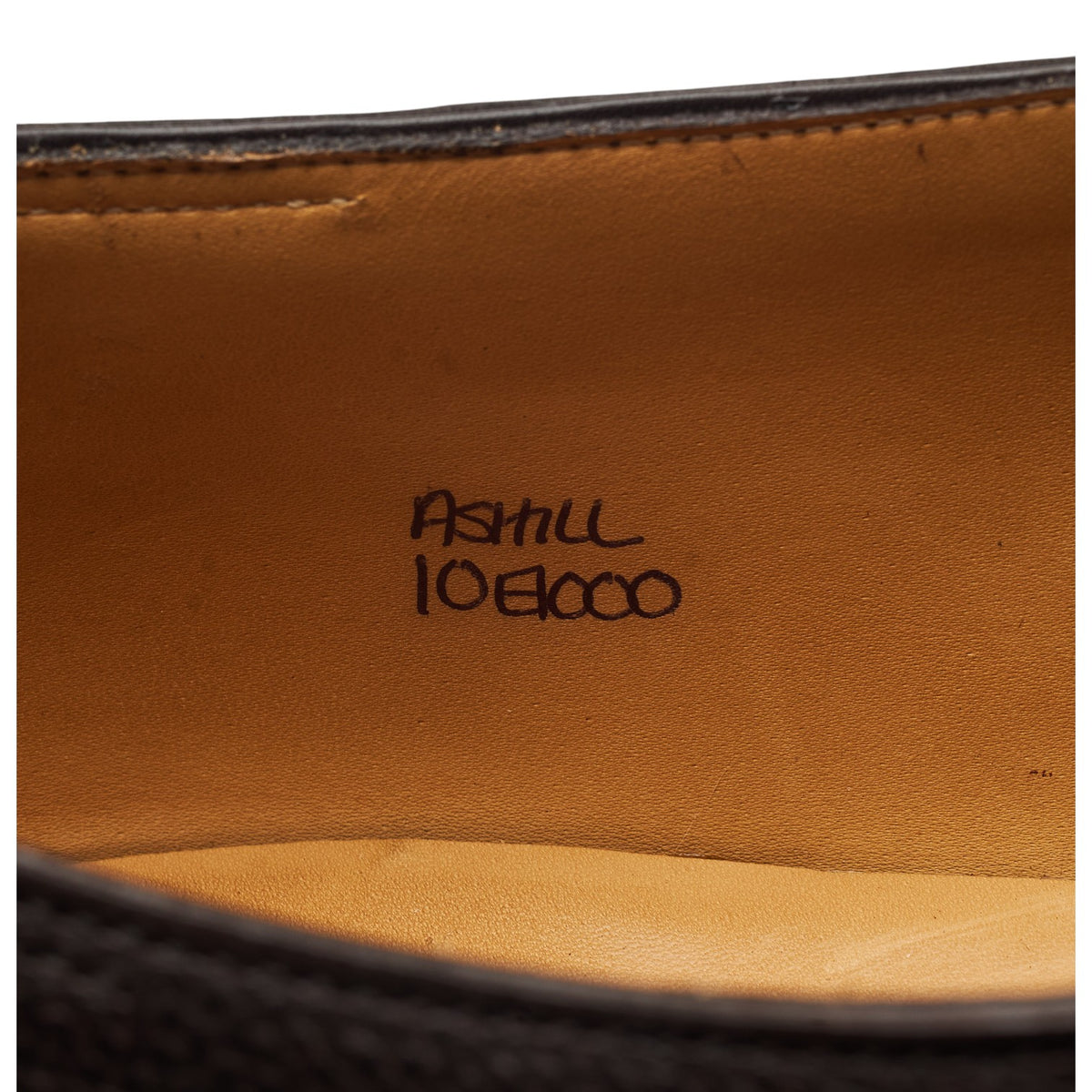 'Ashill' Dark Brown Grain Leather Monk Strap UK 10 E