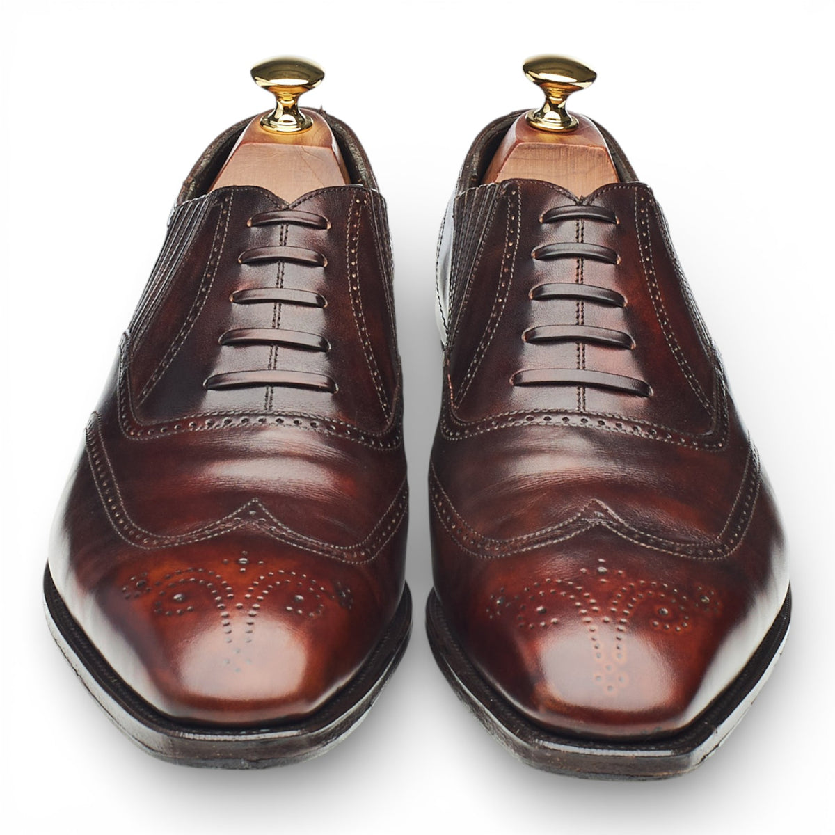 'Churchill' Brown Leather Lazyman Slip On UK 9 E