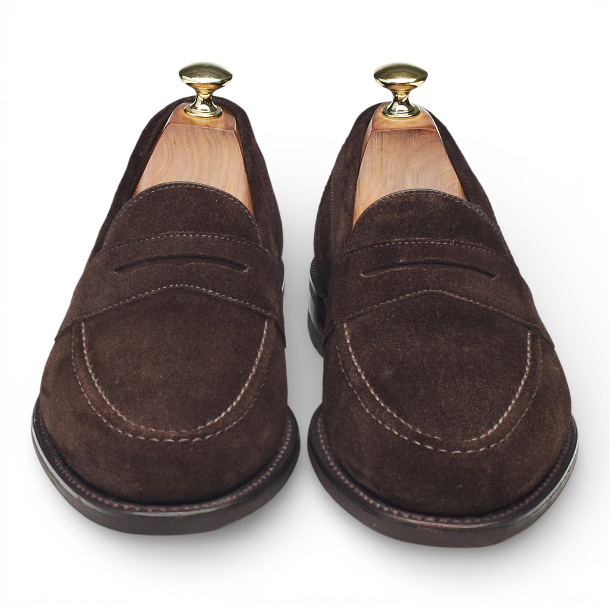 'Imperial' Dark Brown Suede Loafers UK 7 F