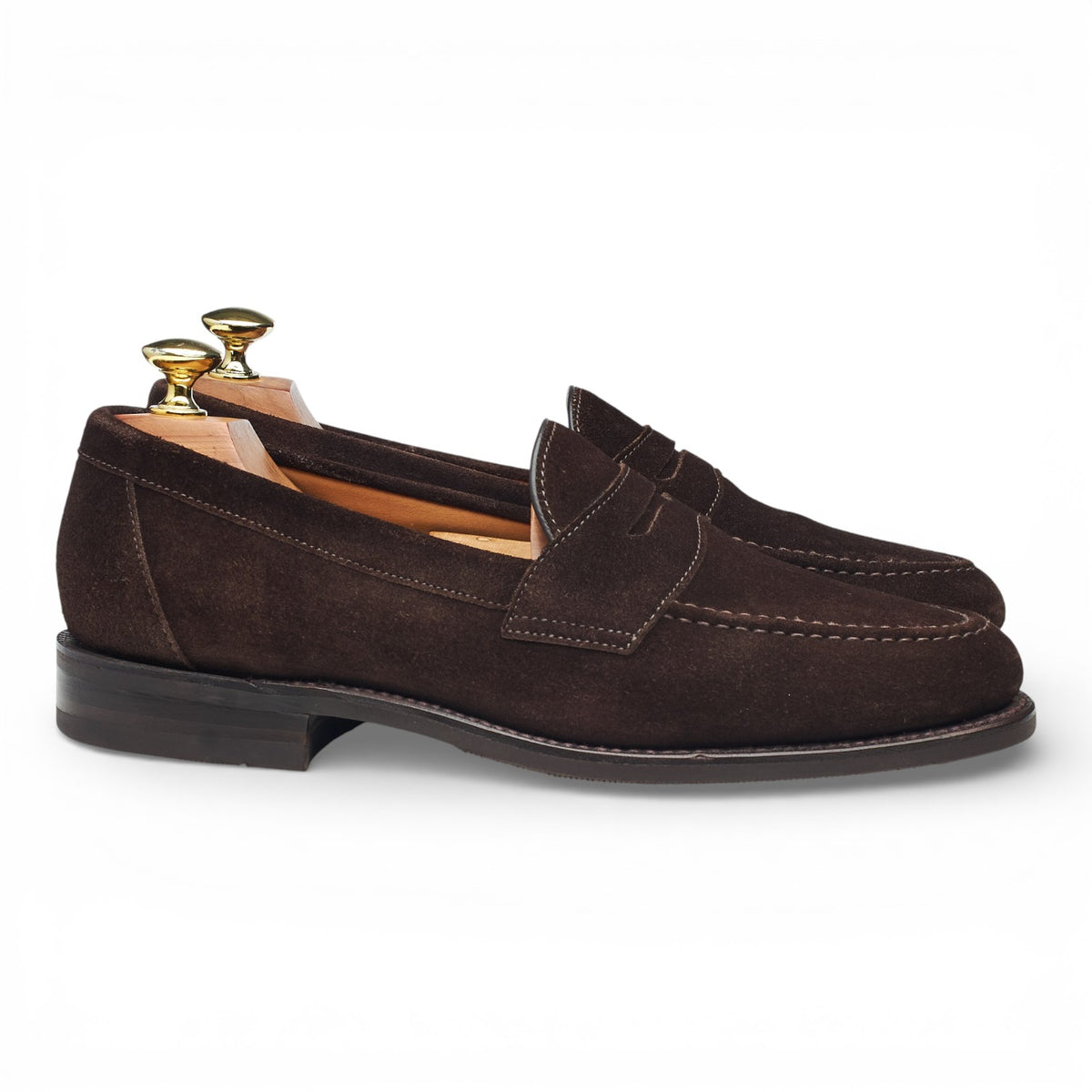 'Imperial' Dark Brown Suede Loafers UK 7 F
