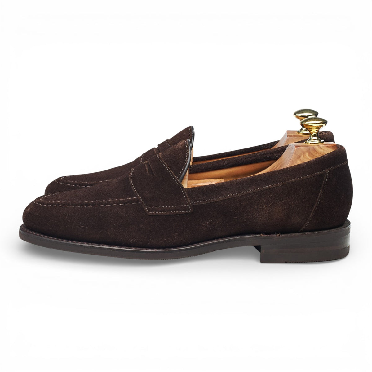 'Imperial' Dark Brown Suede Loafers UK 7 F