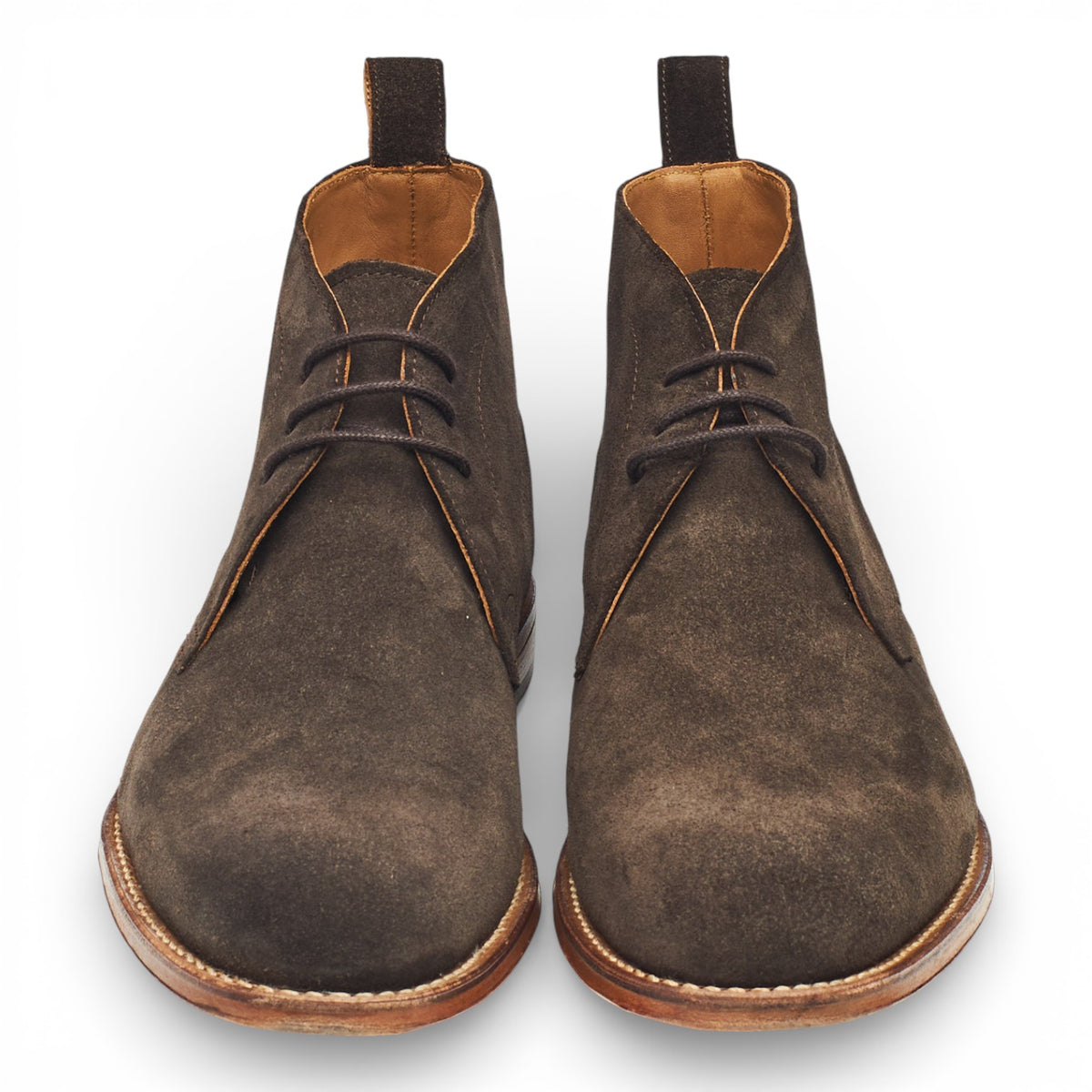 'Marcus' Dark Brown Suede Chukka Boots UK 8 F