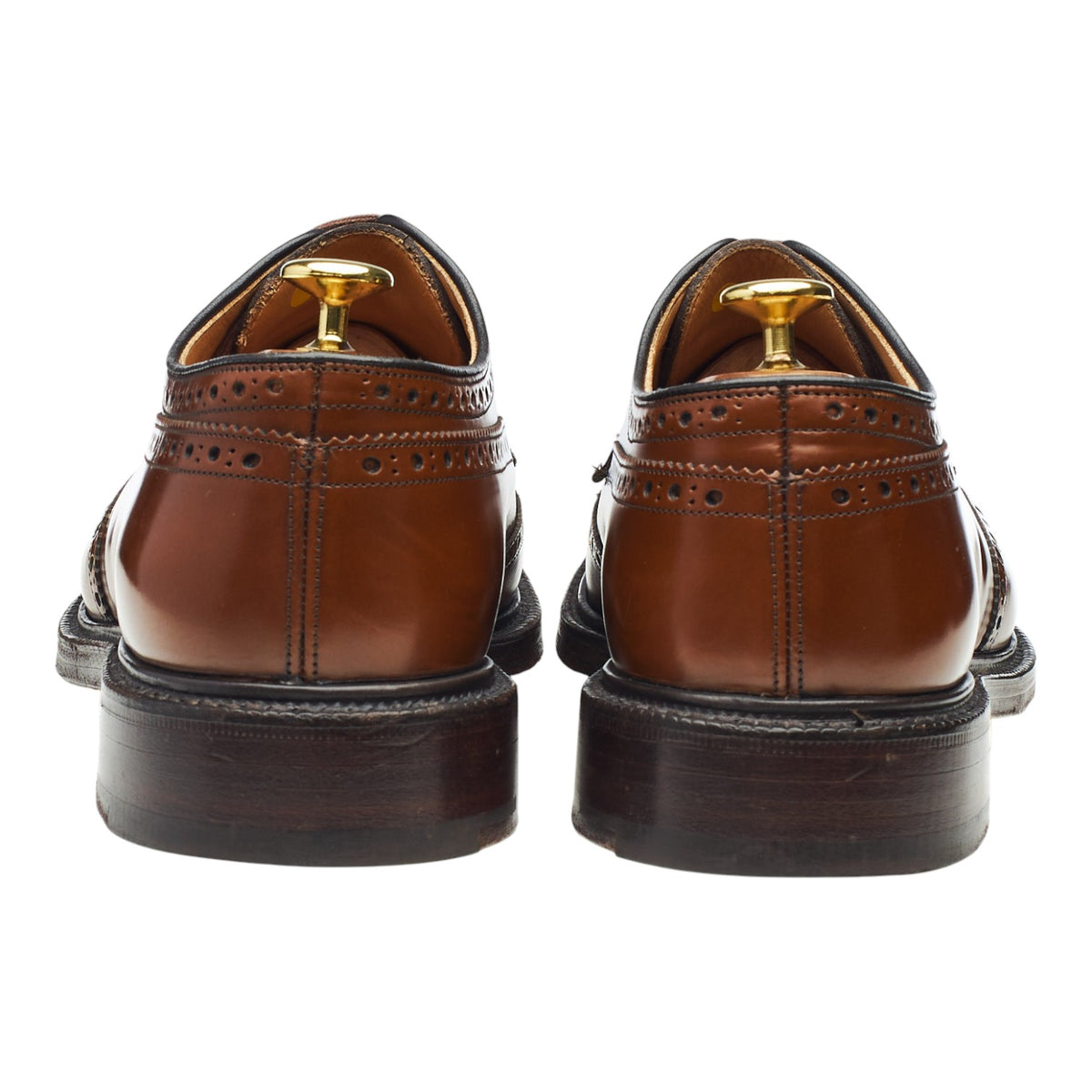 'Grafton' Tan Brown Leather Derby Brogues UK 8 G