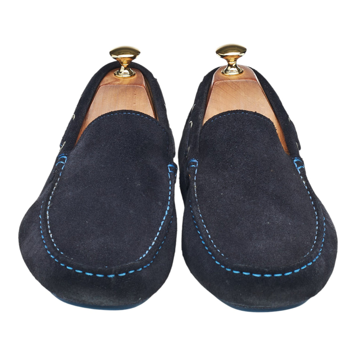 'Maranello' Navy Blue Suede Driving Loafers UK 10 EU 44