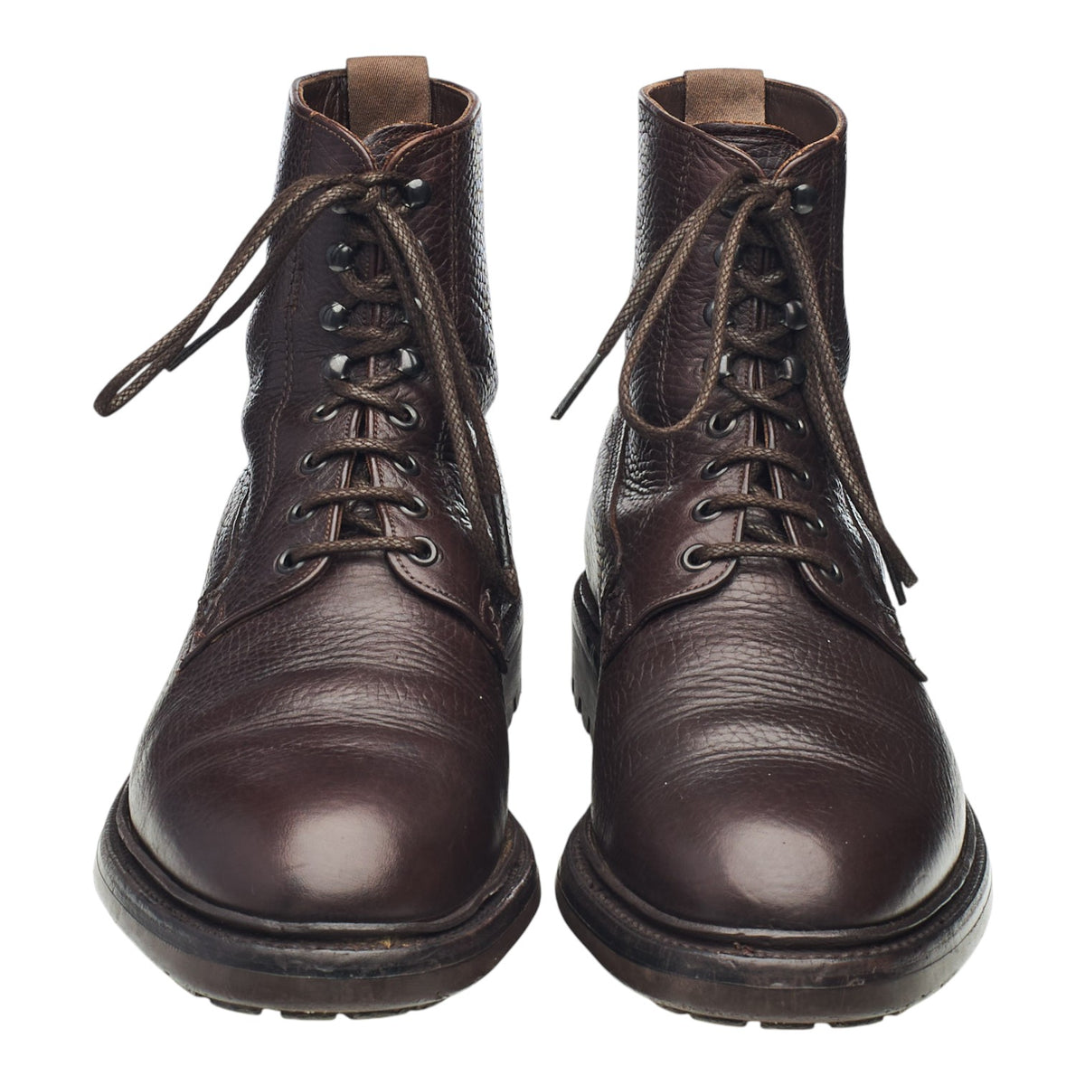 '6538' Dark Brown Grain Leather Boots UK 8 G