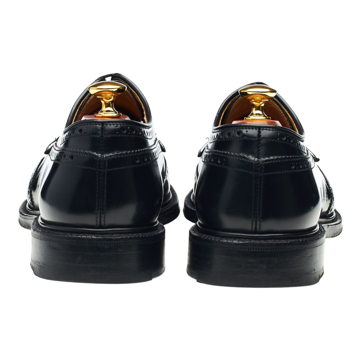 'Grafton' Black Leather Derby Brogues UK 9 F