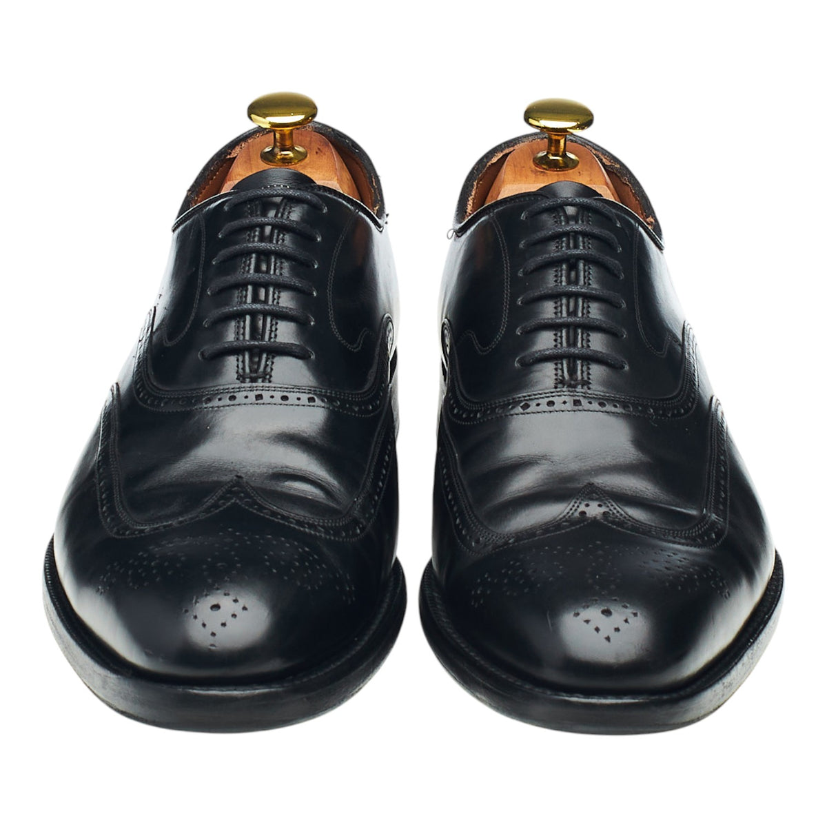'Measham' Black Leather Oxford Brogues UK 8 F