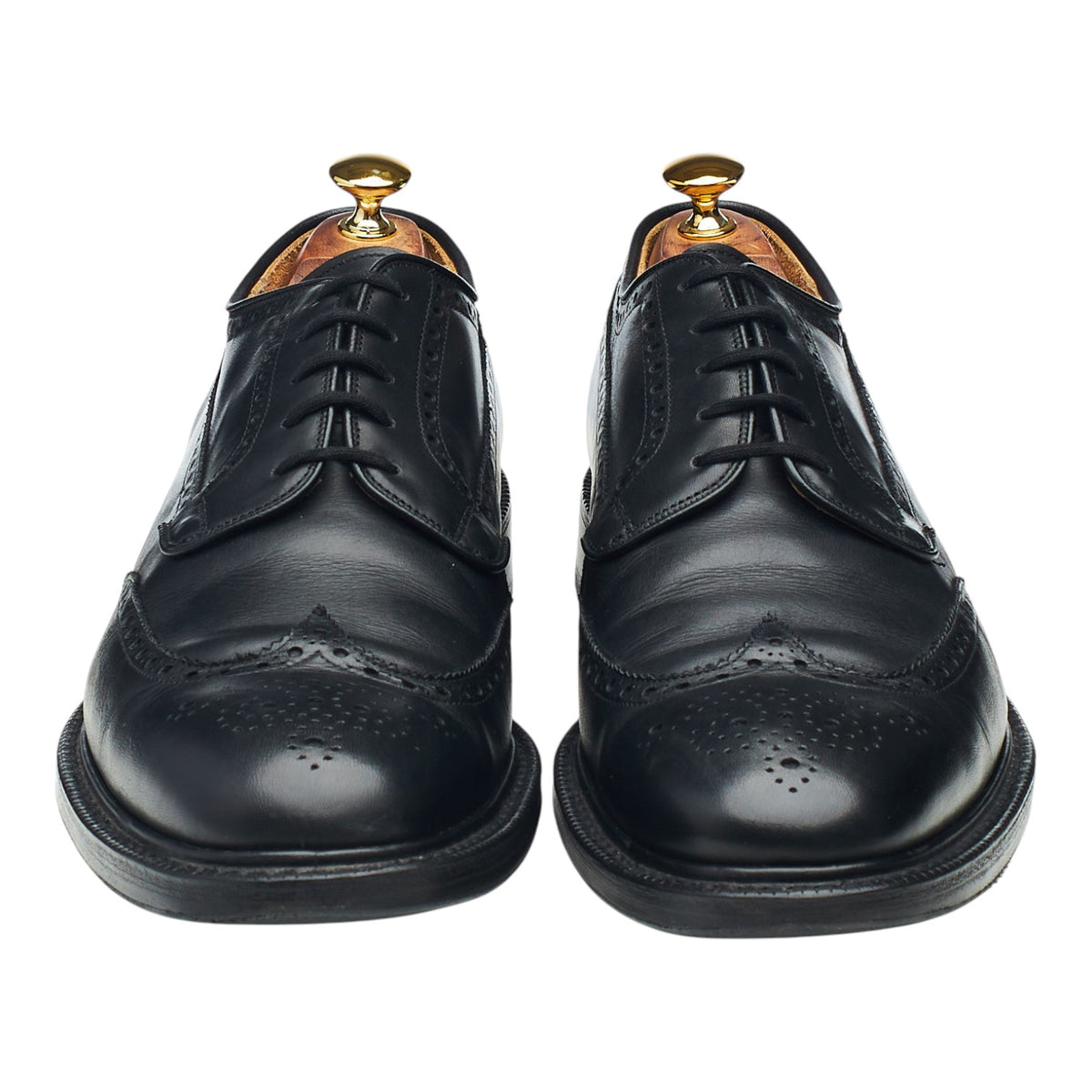 'Brookland' Black Leather Derby Brogues UK 11 F