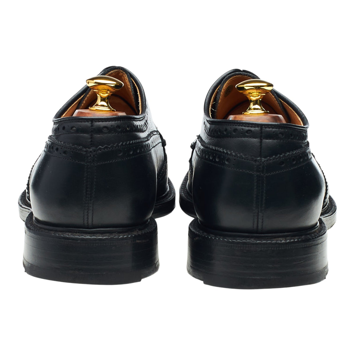 'Brookland' Black Leather Derby Brogues UK 11 F