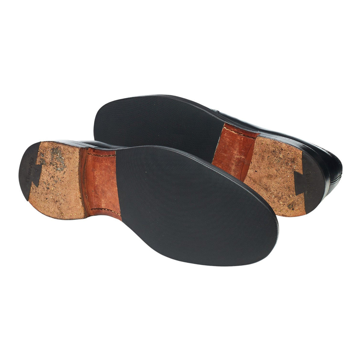 'Brookland' Black Leather Derby Brogues UK 11 F