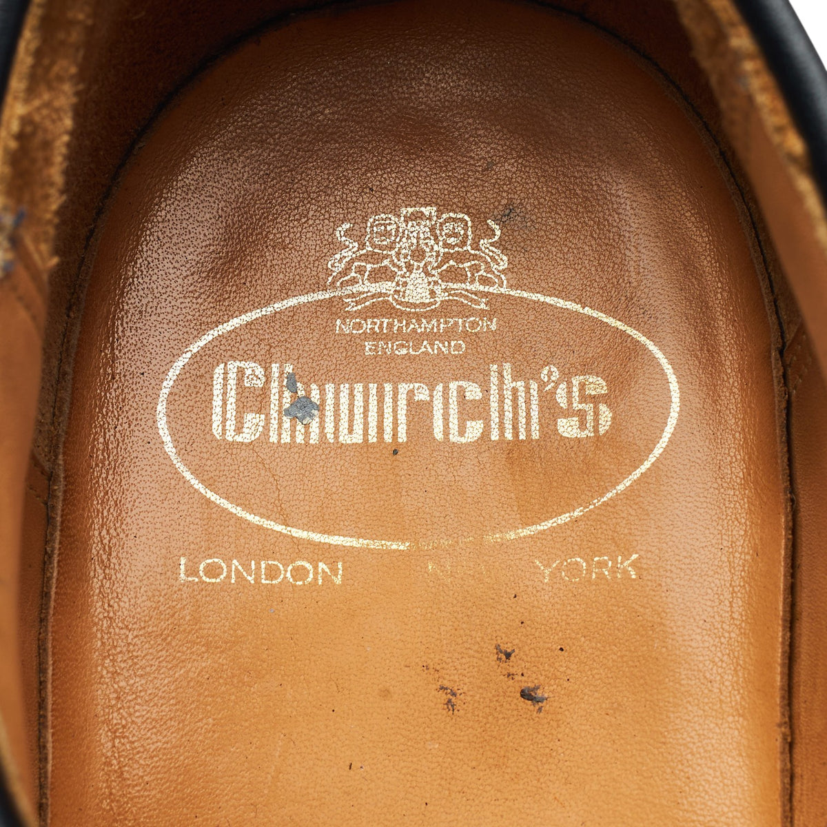 'Brookland' Black Leather Derby Brogues UK 11 F