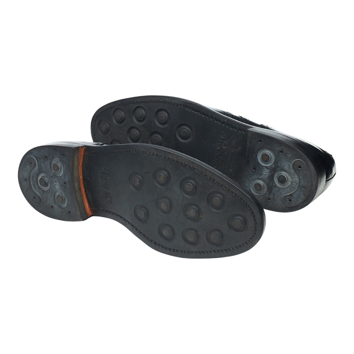 'Pembroke' Black Leather Derby Brogues UK 9 E