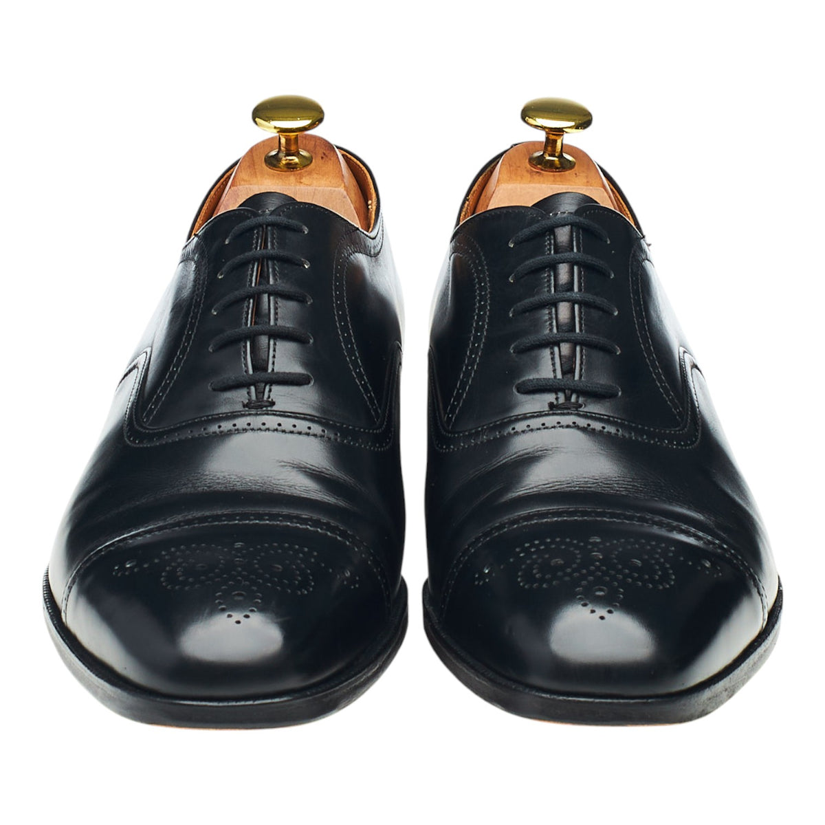 'Gerona' Black leather Oxford Brogues UK 8.5 F