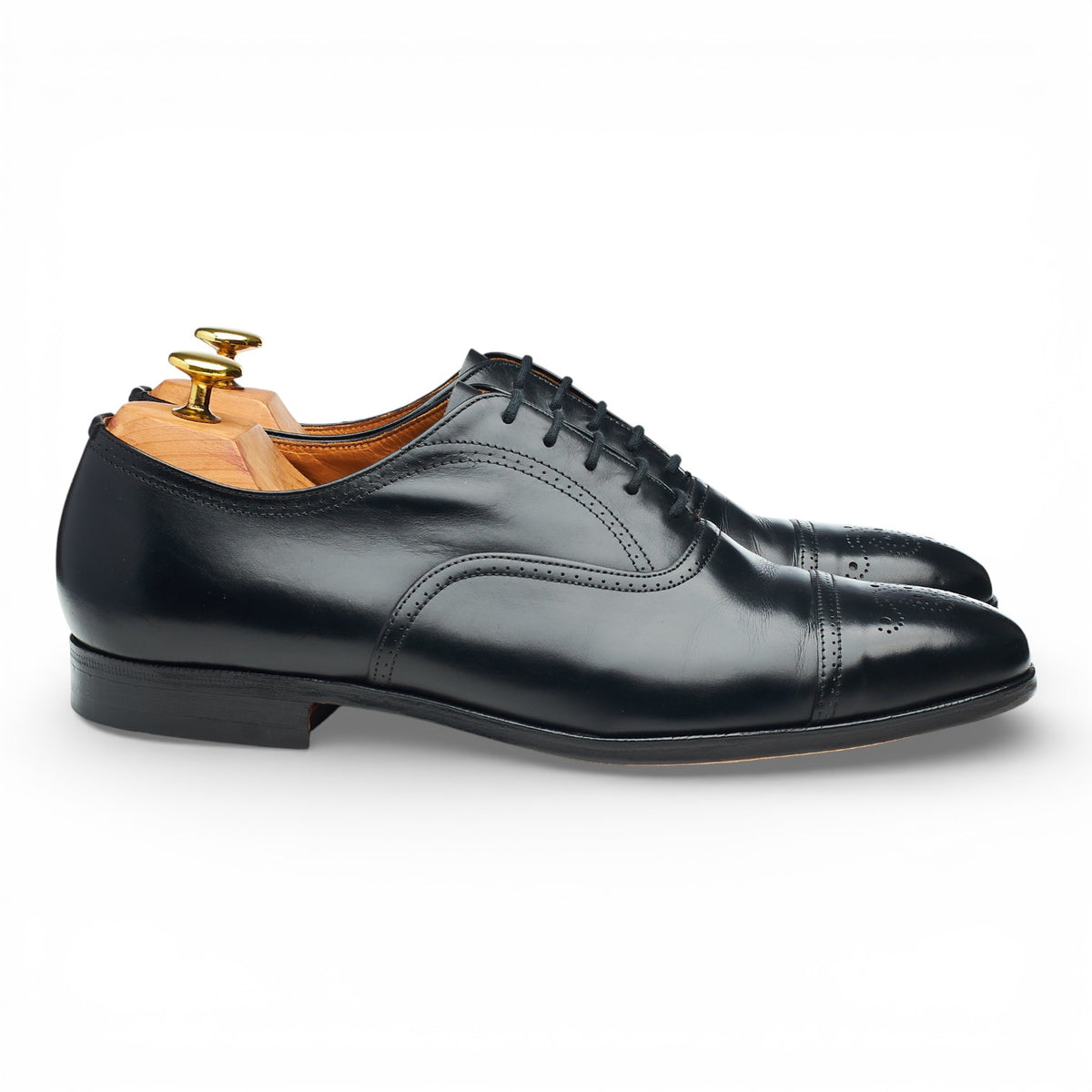 'Gerona' Black leather Oxford Brogues UK 8.5 F