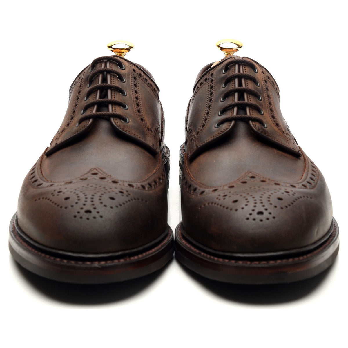 &#39;Cardigan 4&#39; Dark Brown Rough Out Suede Derby Brogues UK 11.5 E