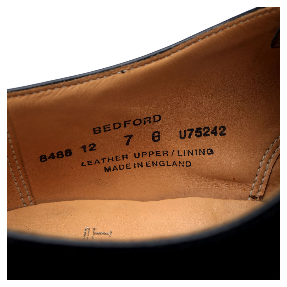 &#39;Bedford&#39; Black Leather Oxford UK 7 G