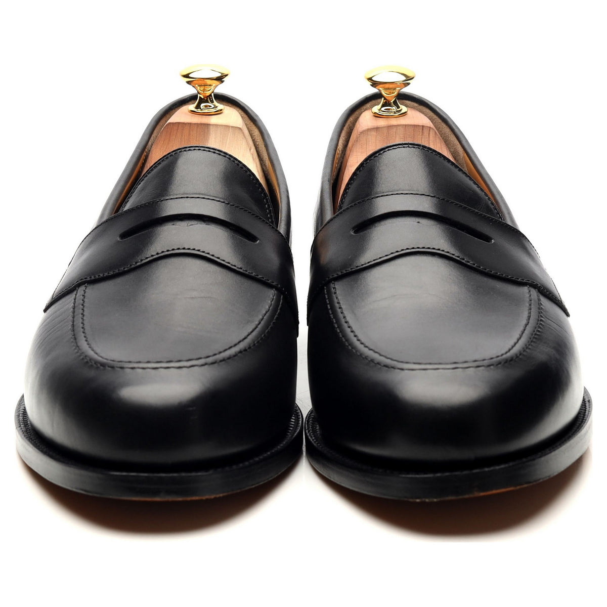 &#39;Portsmouth&#39; Black Leather Loafers UK 11 F