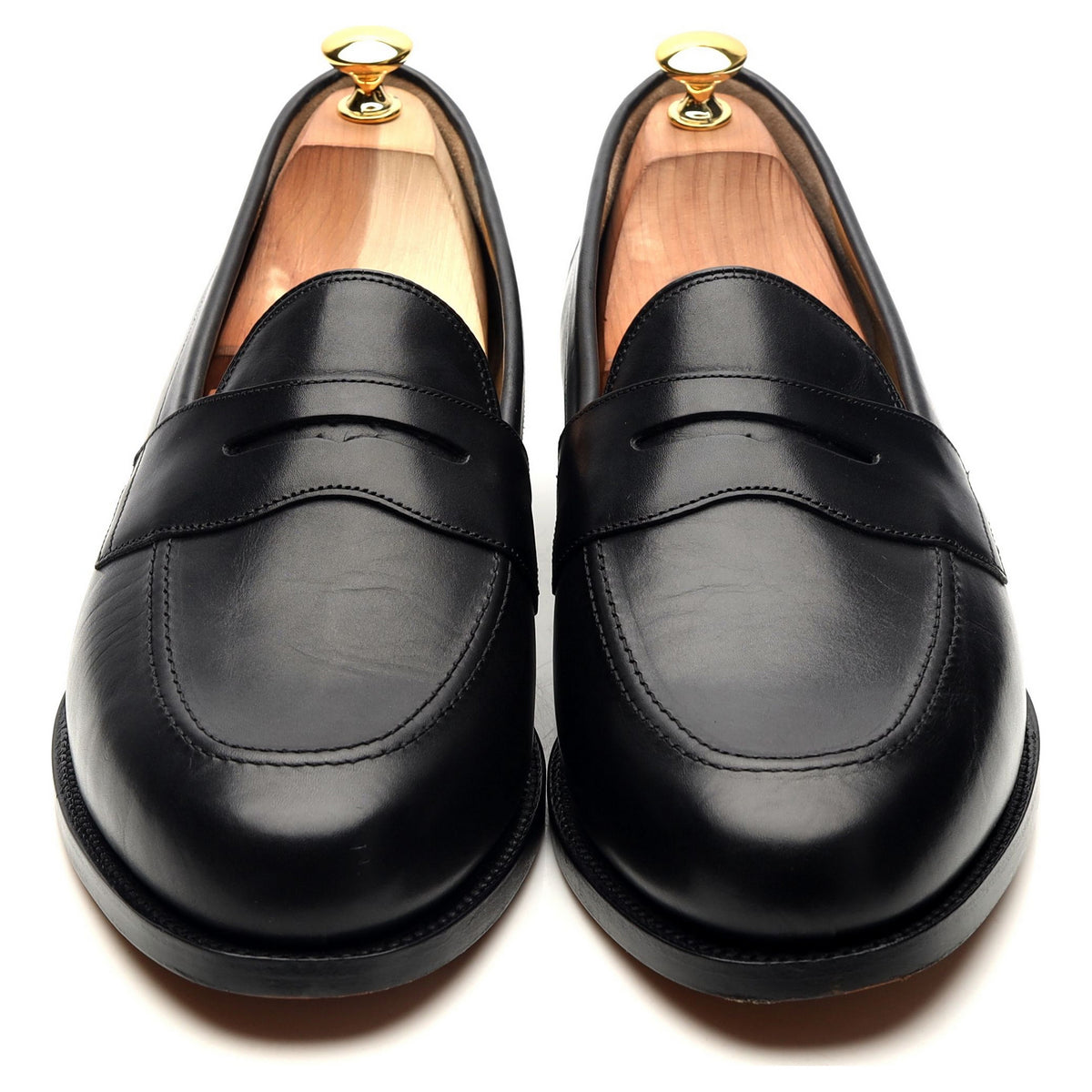 &#39;Portsmouth&#39; Black Leather Loafers UK 11 F
