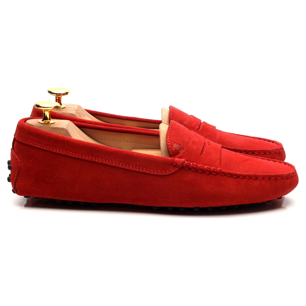 Women&#39;s Gommino Red Suede Driving Loafers UK 5.5 EU 38.5