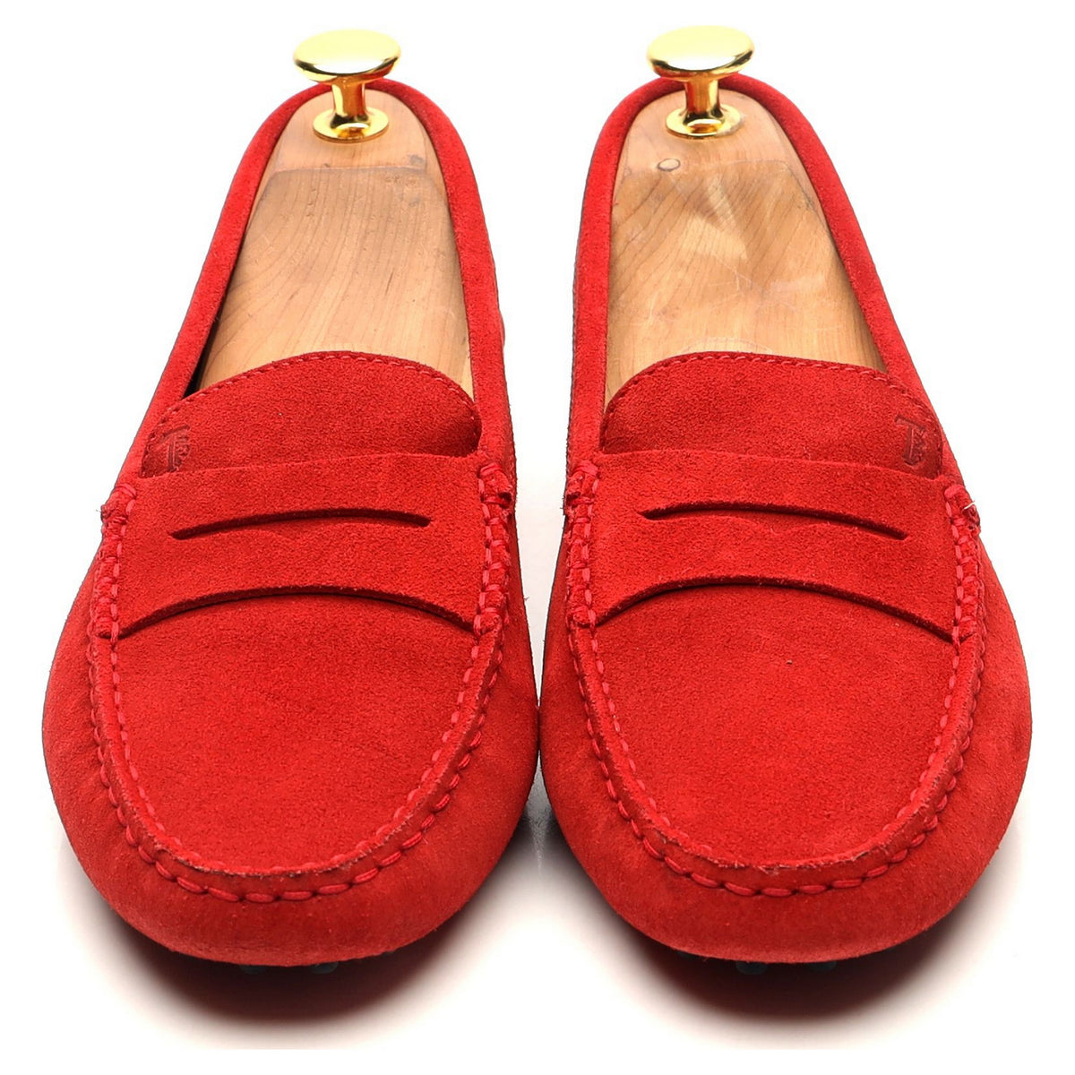 Women&#39;s Gommino Red Suede Driving Loafers UK 5.5 EU 38.5