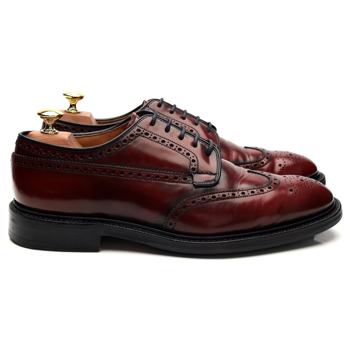 &#39;Grafton&#39; Burgundy Leather Derby Brogues UK 7.5 G