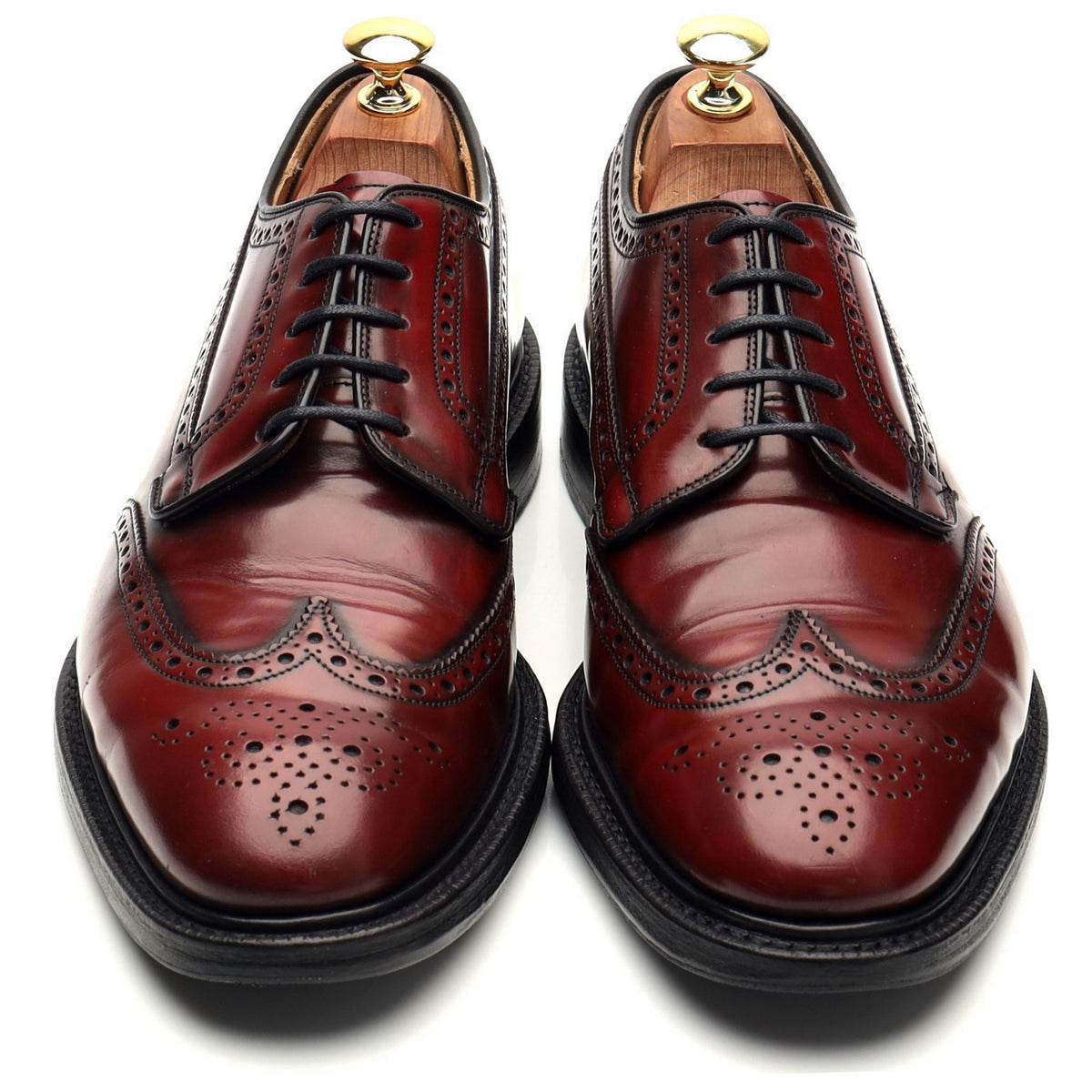 &#39;Grafton&#39; Burgundy Leather Derby Brogues UK 7.5 G