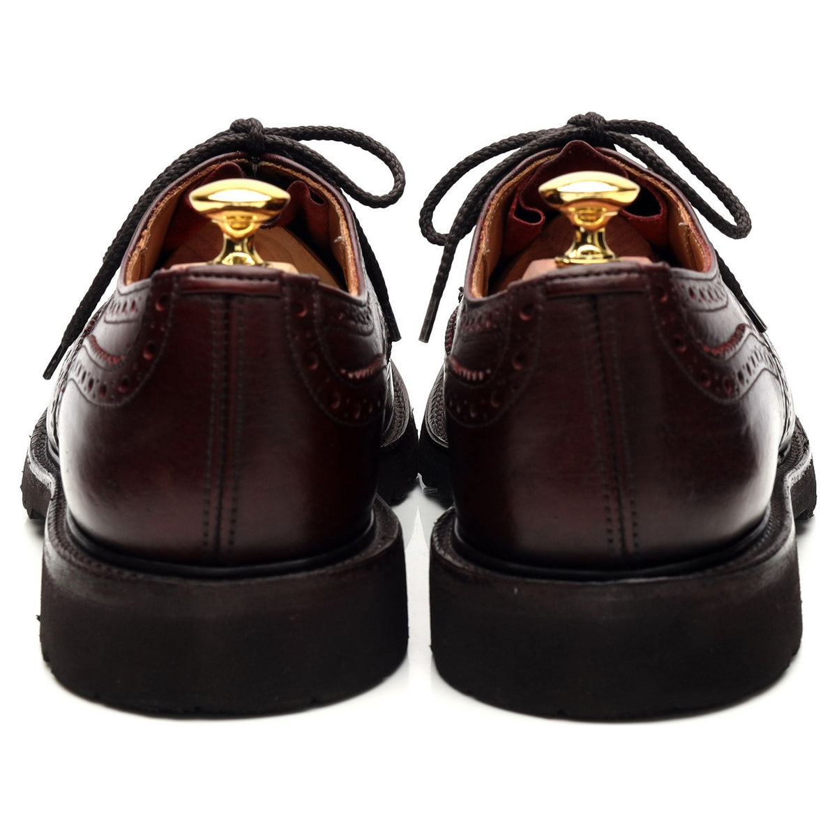 &#39;Bourton&#39; Burgundy Kudu Leather Derby Brogue UK 7.5