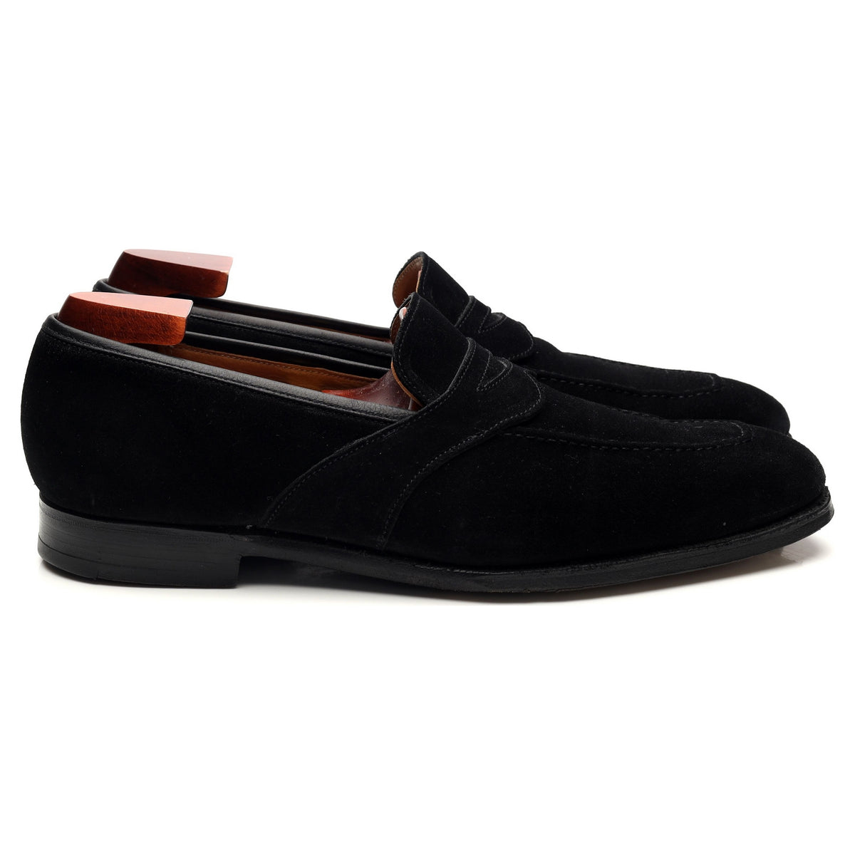 &#39;Aston&#39; Black Suede Loafers UK 7.5 E