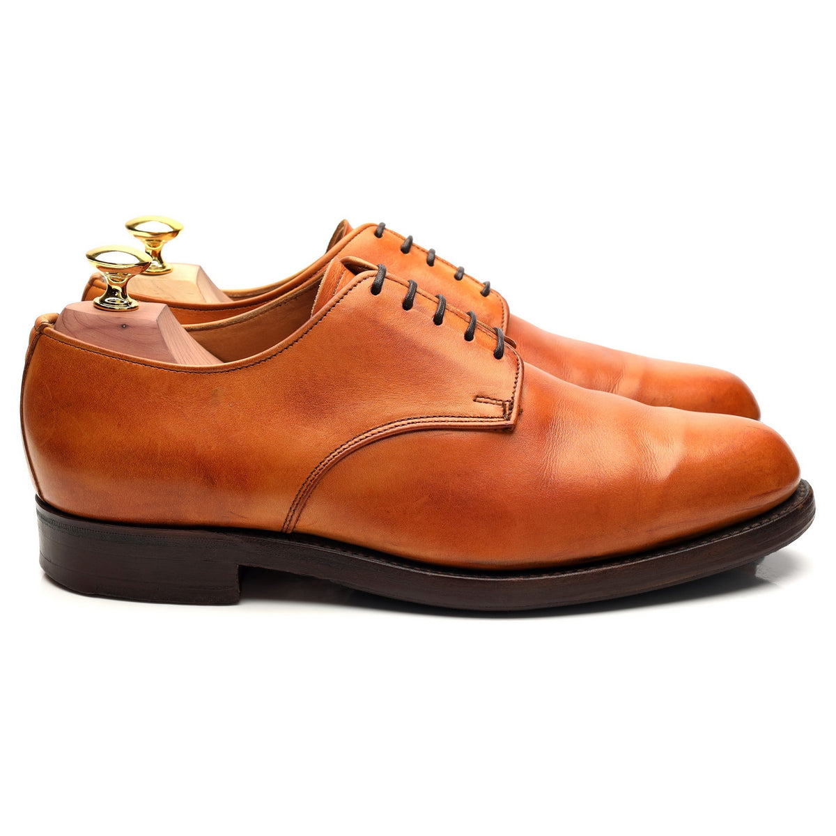 &#39;Harewood&#39; Tan Brown Leather Derby UK 7 FX