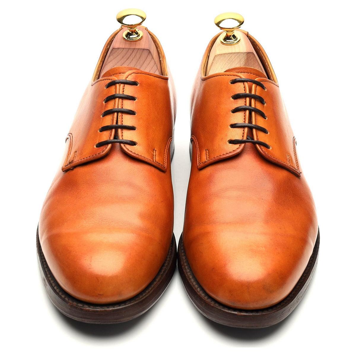 &#39;Harewood&#39; Tan Brown Leather Derby UK 7 FX